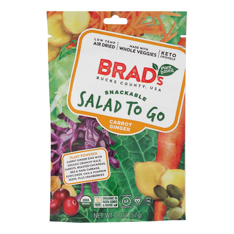 Brad's Plant-Based Salad To Go Cart Ginger (Pack of 12 2oz) - Cozy Farm 