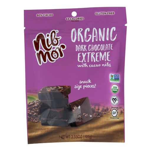 Bars  Nibmor - Chocolate Extra Dark 80% Cacao (Pack of 6) 3.56oz Bars - Cozy Farm 