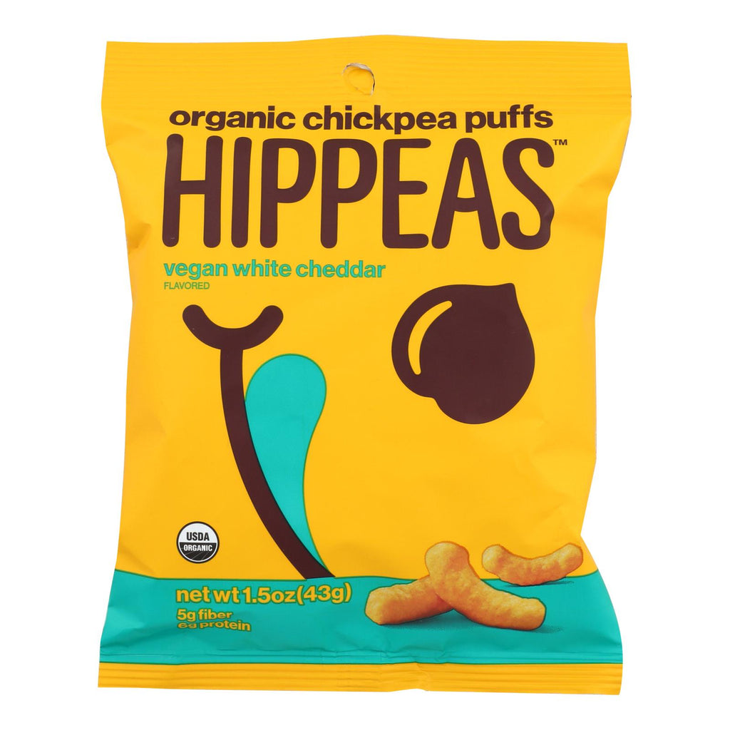 Hippeas - Chickpea Puff White Cheddar (Pack of 6 1.5 Oz) - Cozy Farm 