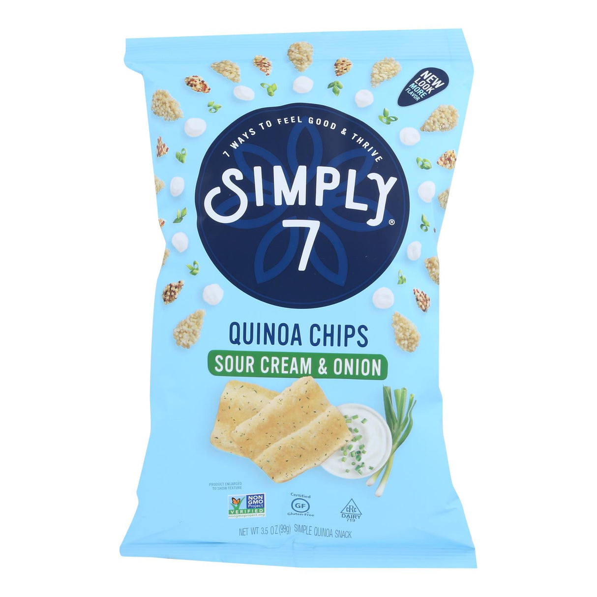 Simply 7 Quinoa Sour Cream & Onion Chips - (8 x 3.5 oz) Bags - Cozy Farm 