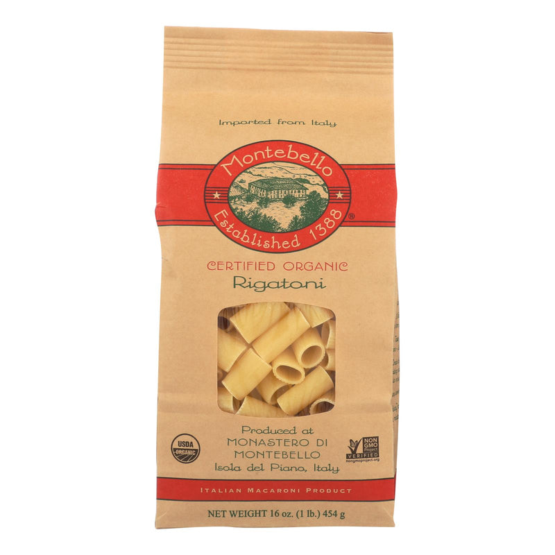 Montebello Organic Rigatoni Pasta, 1 lb (Pack of 12) - Cozy Farm 