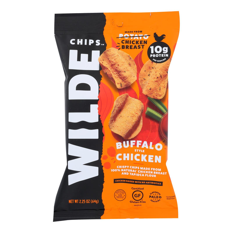 Wilde Chicken Chips Buffalo Flavor, 2.25 Oz (Pack of 12) | High Protein Snack - Cozy Farm 
