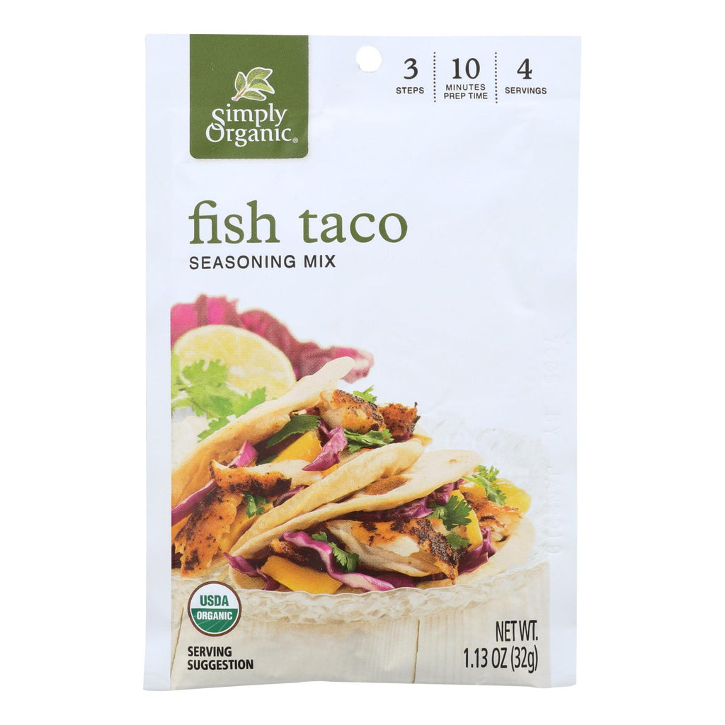 Simply Organic Seasoning Mix - Fish Taco - Case Of 12 - 1.13 Oz. - Cozy Farm 