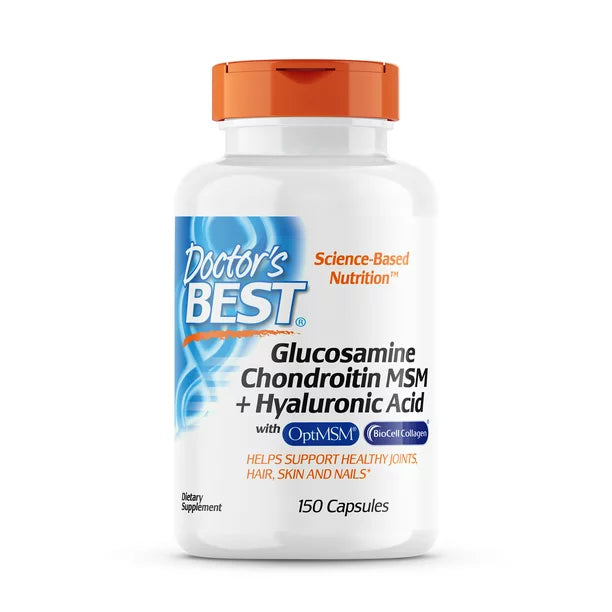 Doctor's Best Glucosamine Chondroitin MSM HA 300mg (Pack of 150 Capsules) - Cozy Farm 