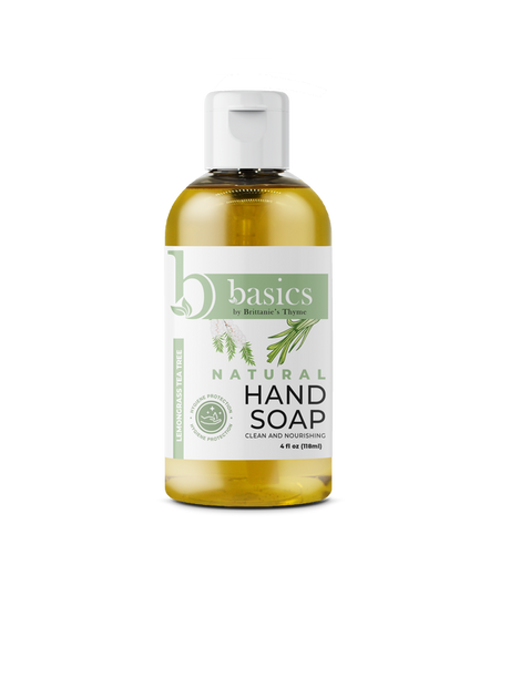 Brittanie's Thyme Hand Soap Basics: Lemongrass Tea Tree, 4 Fl Oz - Cozy Farm 