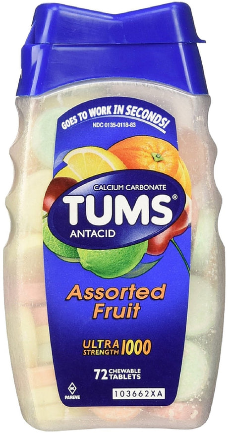 Tums Ultra Assorted Fruit Antacid Tablets - 72 Count - Cozy Farm 