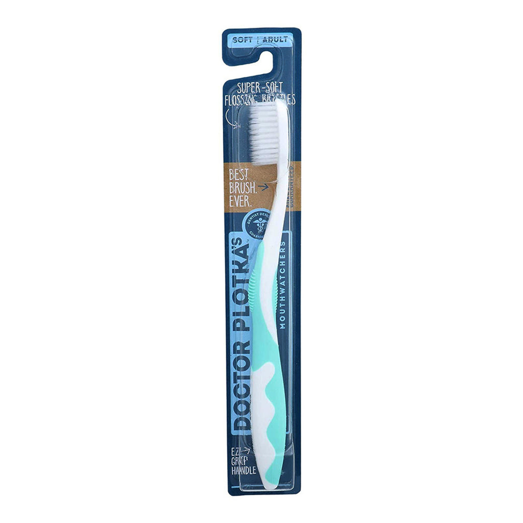 Doctor Plotka's  Adult Turquoise Toothbrushes - (Pack of 6) - Cozy Farm 