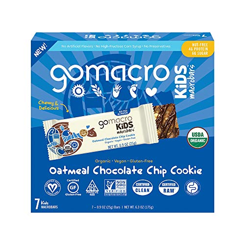 Gomacro Kids Macrobar Oatmeal Chocolate Chip (Pack of 7) 6.3 Oz - Cozy Farm 