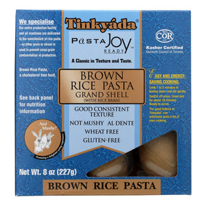 Tinkyada Brown Rice Pasta, Grand Shell (12 x 8 Oz.) - Cozy Farm 