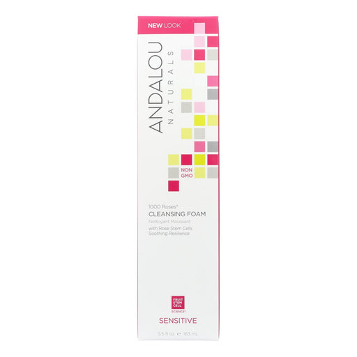 Andalou Naturals Cleansing Foam: Infused with 1000 Roses (5.5 Oz) - Cozy Farm 