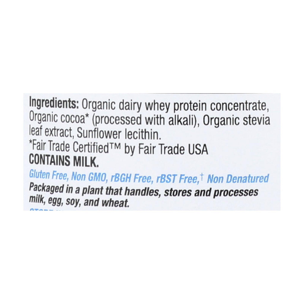 Organic Fair Trade Certified Dark Chocolate Cocoa Whey Protein Powder (Pack of 12 Oz.) - Cozy Farm 