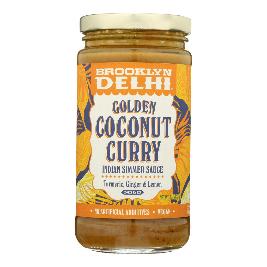 Brooklyn Delhi Golden Coconut Curry Simmer Sauce (6-Pack, 12 Oz. Each) - Cozy Farm 