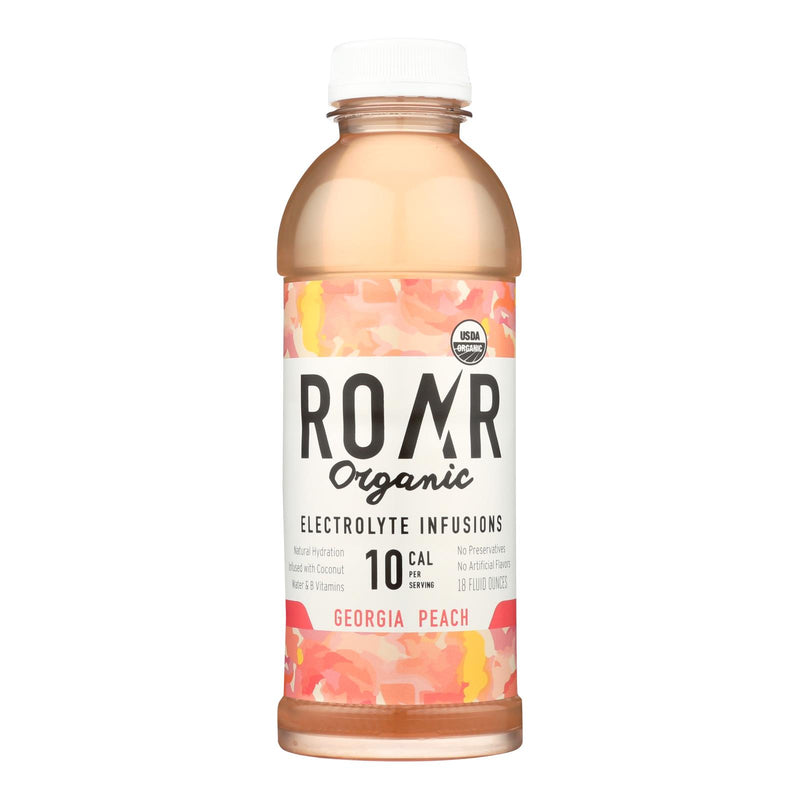Roar Organic Georgia Peach Water (Pack of 12 - 18 Fl Oz) - Cozy Farm 