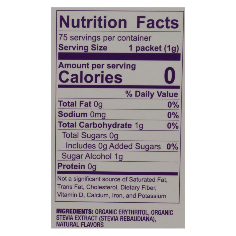 Wholesome Organic Zero Calorie Stevia Sweetener (Pack of 6 - 75 Count) - Cozy Farm 