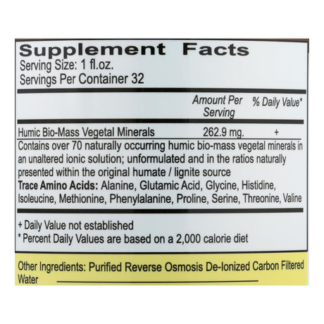 Vital Earth Humic Minerals Liquid Concentrate (32 Fl Oz.) - Cozy Farm 