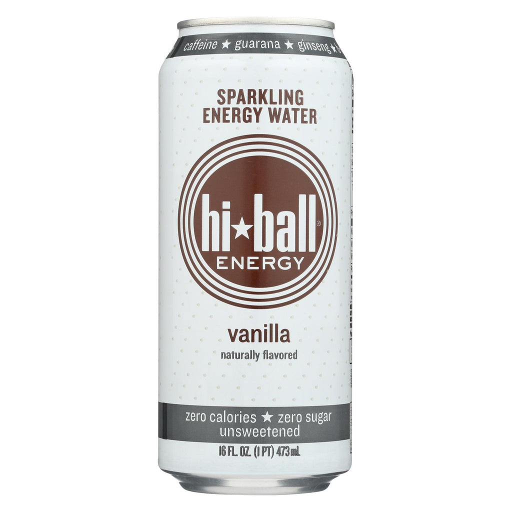 Hi Ball Sparkling Energy Water - Vanilla (Pack of 1 - 8/16 Fl Oz) - Cozy Farm 