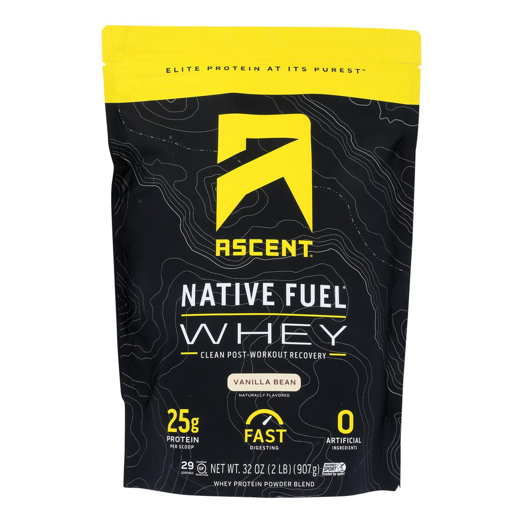 Ascent Native Fuel Vanilla Bean Whey Protein Powder Blend  - 2 Lb. - Cozy Farm 