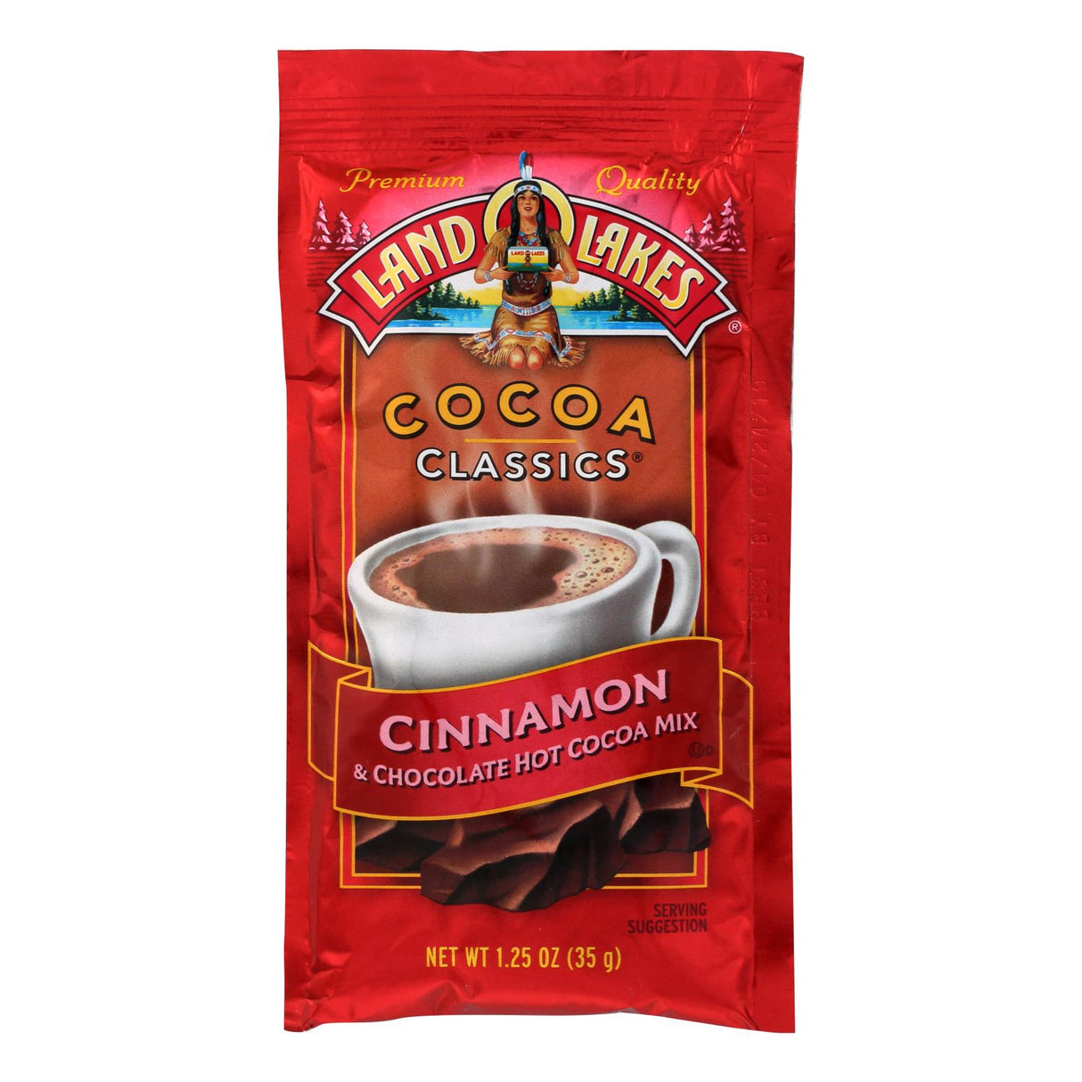 Land O'Lakes Cocoa Classic Mix: Cinnamon & Chocolate, Pack of 12 - 1.25 Oz. Each - Cozy Farm 