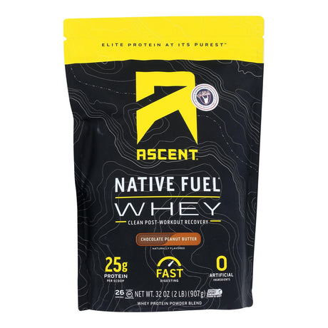 Ascent Native Fuel Whey Chocolate Peanut Butter (2 Lb.) - Cozy Farm 