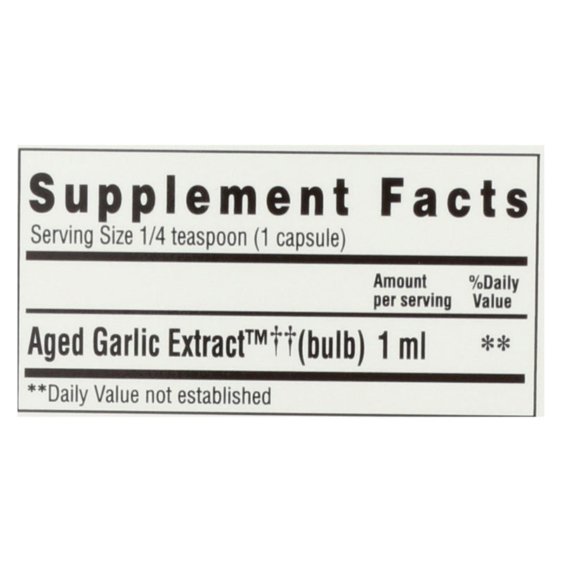 Kyolic Aged Garlic Extract Cardiovascular Support Liquid (4 Fl Oz) - Cozy Farm 