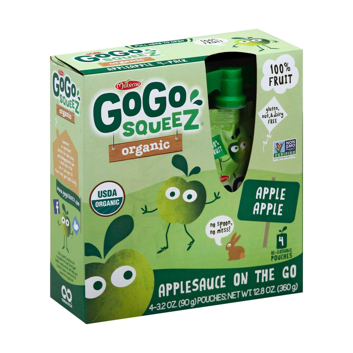 Gogo Squeez Organic Applesauce Multipack (12-Pack, 3.2 Oz. Each) - Cozy Farm 