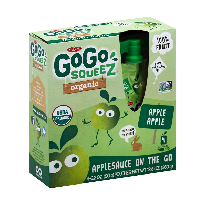 Gogo Squeez Organic Applesauce Multipack (12-Pack, 3.2 Oz. Each) - Cozy Farm 