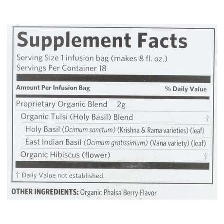 Organic India Tulsi Hibiscus Tea, Relaxing & Refreshing Herbal Supplement, 6 Packs of 18 Tea Bags - Cozy Farm 