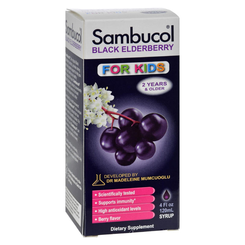 Sambucol Kids Black Elderberry Immune Support Supplement, 4 Fl Oz - Cozy Farm 