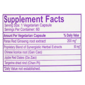 Paradise Herbs Panax Red Ginseng (60 Vegetarian Capsules) - Cozy Farm 