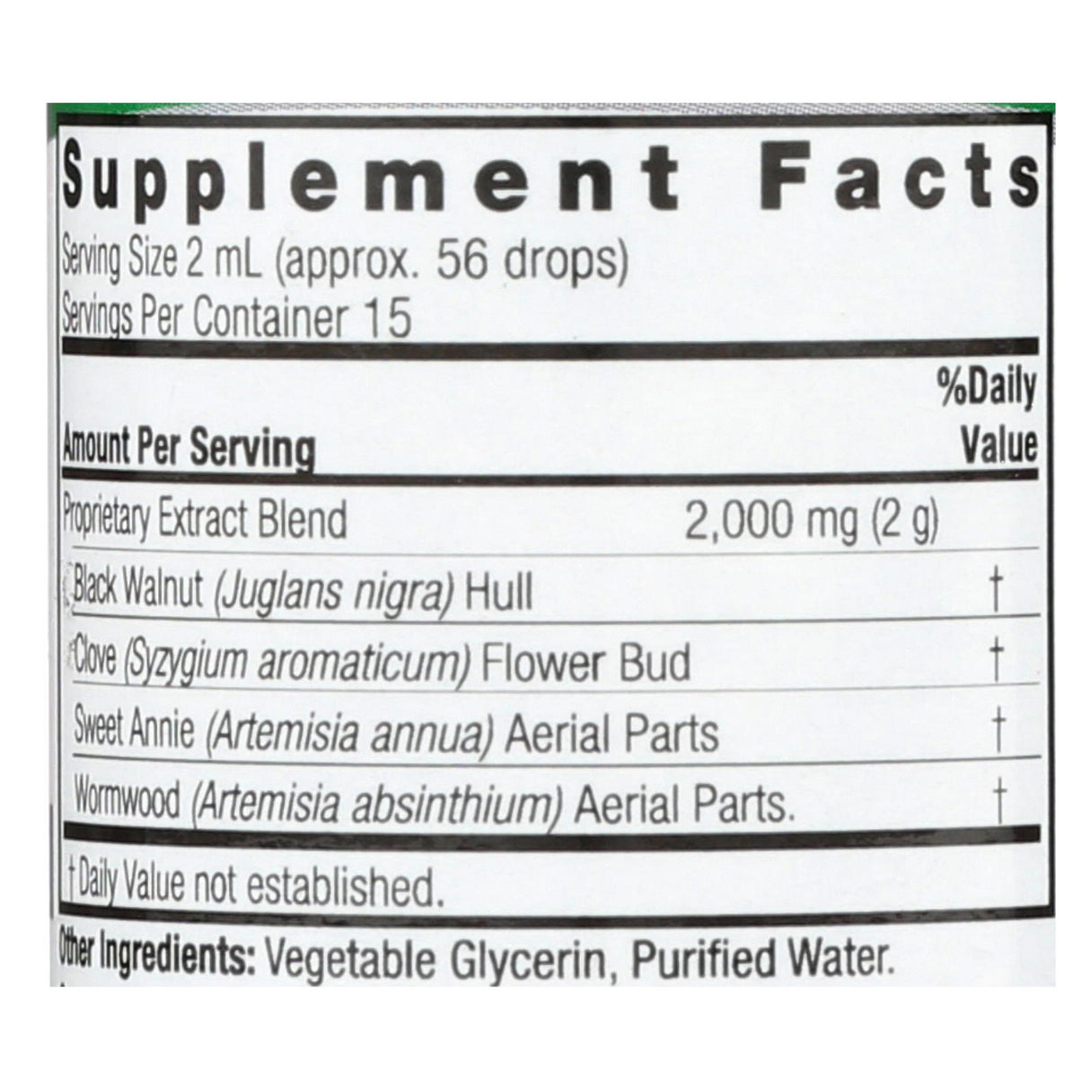 Nature's Answer Black Walnut & Wormwood Complex Extract, Alcohol-Free, 1 Fl Oz - Cozy Farm 