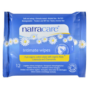 Natracare Organic Cotton Intimate Cleansing Wipes (Pack of 12) - Cozy Farm 