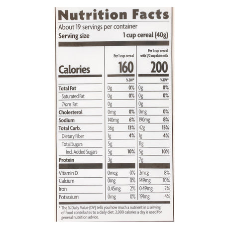 Nature's Path Organic Honey'd Corn Flakes, 6 x 26.4 Oz. - Sweetened with Honey - Cozy Farm 
