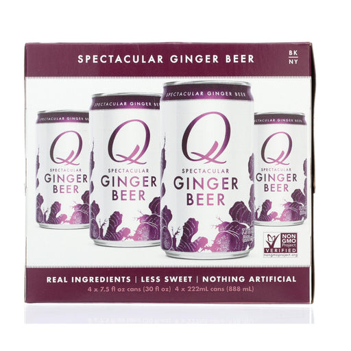Q Drinks Ginger Beer (Pack of 6) - 4/7.5fl Oz Cans - Cozy Farm 