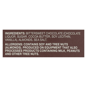 Endangered Species Natural Chocolate Bar (Pack of 12) - Dark Chocolate 72% Cocoa with Sea Salt and Almonds, 3oz Bars - Cozy Farm 