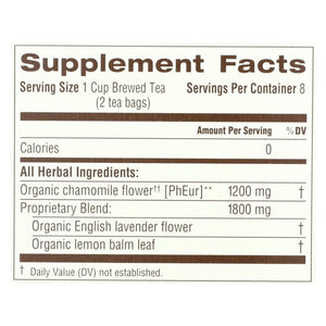 Traditional Medicinals Calming Chamomile Lavender Herbal Tea (6 Pack, 16 Bags) Caffeine Free - Cozy Farm 