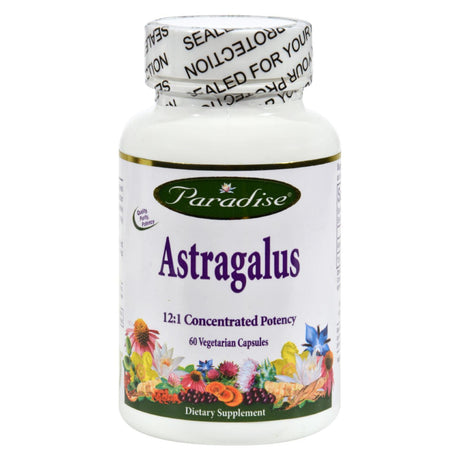 Paradise Herbs Astragalus Vegetarian Capsules, Pack of 60 - Cozy Farm 