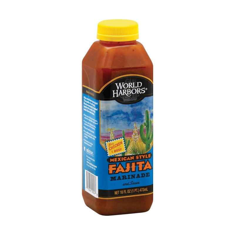 World Harbor Fajita Marinade and Sauce, Authentic Mexican Style, 16 Fl Oz. (Pack of 6) - Cozy Farm 