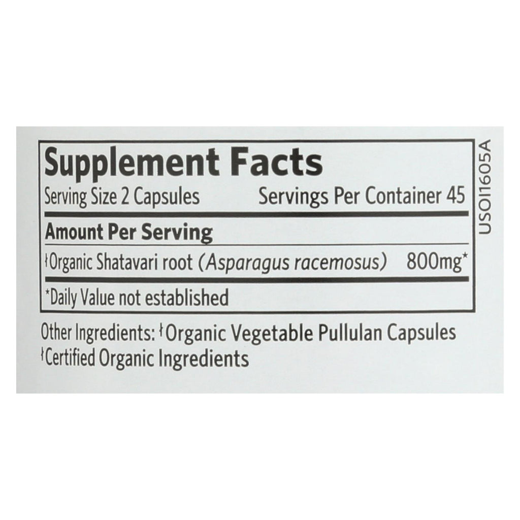 Organic India USA Whole Herb Shatavari Supplement (Pack of 1 - 90 Vcaps) - Cozy Farm 
