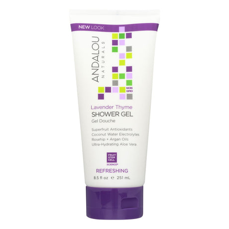 Andalou Naturals Lavender Thyme Refreshing Shower Gel - 8.5 Fl Oz - Cozy Farm 