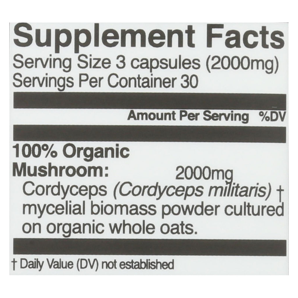 Om Mushroom Superfood Cordyceps Mushroom Capsules Superfood Supplement, 90 Count - Cozy Farm 