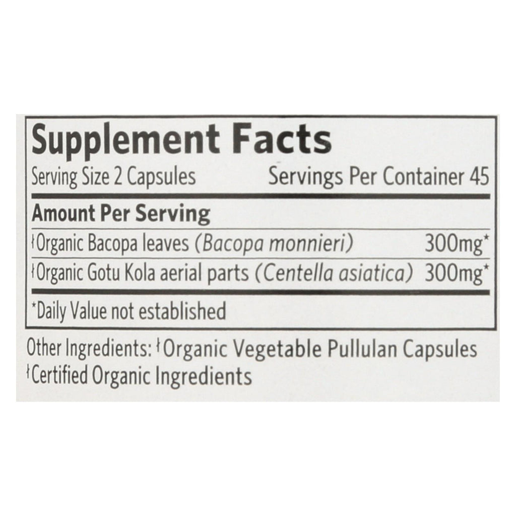 Organic India Memory & Mental Clarity Supplement (Pack of 1 - 90 Vcaps) - Cozy Farm 
