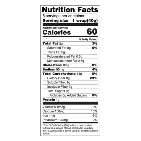 Tumaro's Garden Veggie Carb Wise Wraps: 6 Packs of 8 Ct. - Cozy Farm 