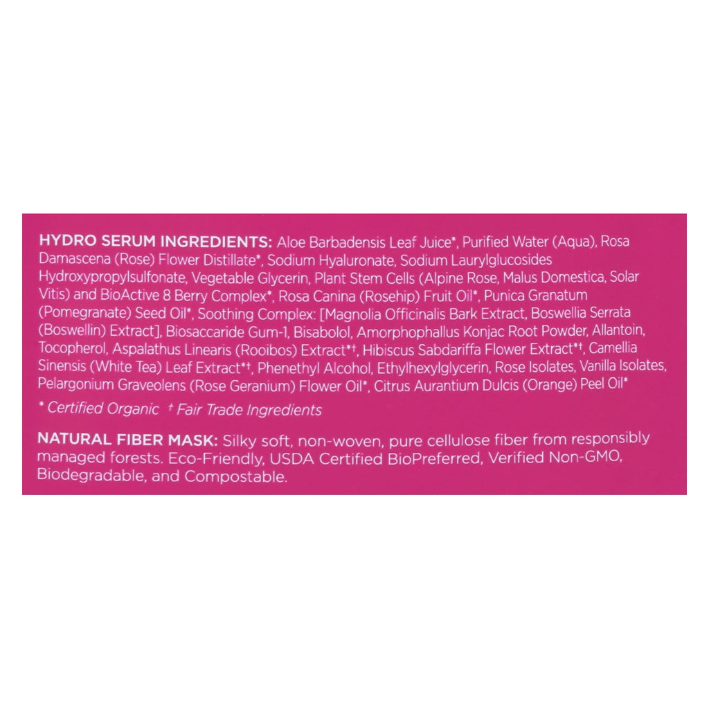 Andalou Naturals Instant Hydration Soothing Facial Mask - 1000 Roses (6 Pack, 0.6 Fl Oz) - Cozy Farm 