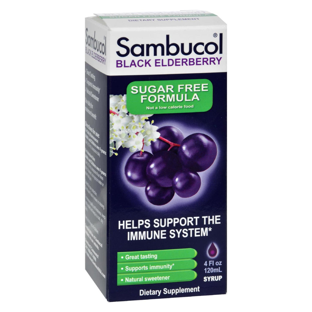 Sambucol Black Elderberry Syrup (Sugar-Free, 4 Oz.) - Cozy Farm 