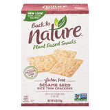 Back To Nature Rice Thin Crackers with Sesame Seeds (12 count, 4 Oz. per pack) - Cozy Farm 