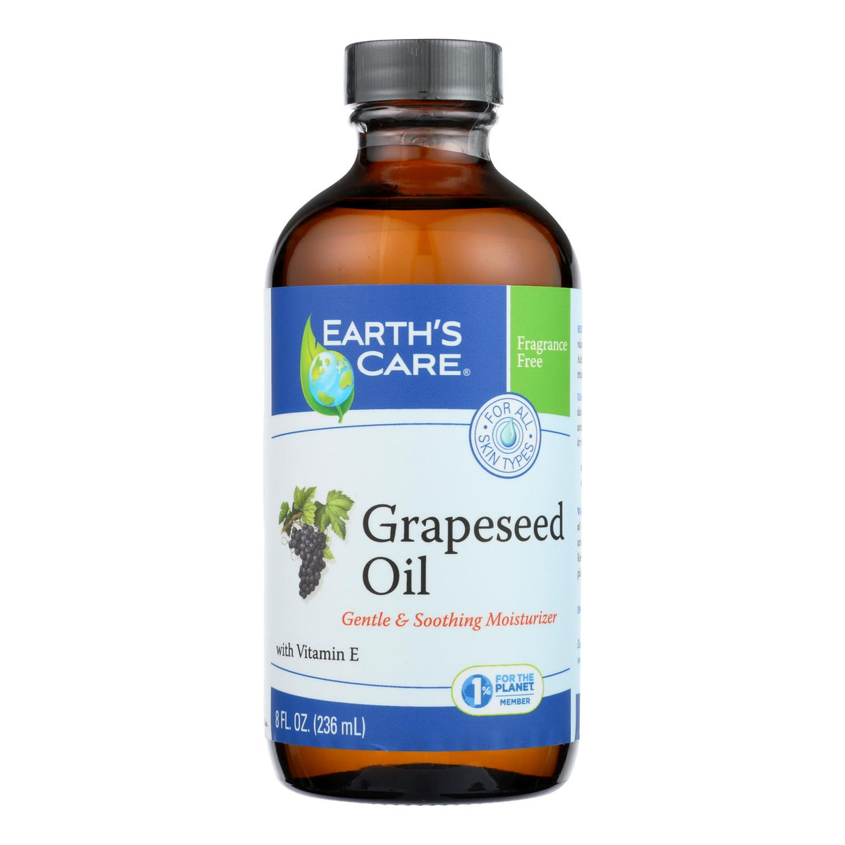 Earth's Care 100% Pure Grapeseed Oil (8 Fl Oz.) - Cozy Farm 
