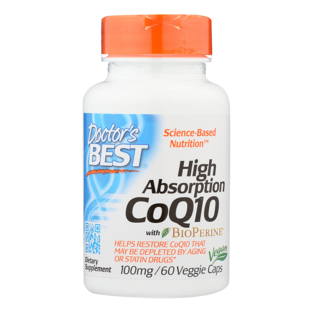 Doctor's Best CoQ10 Hi-Abs 100mg (Pack of 60 Vcaps) - Cozy Farm 