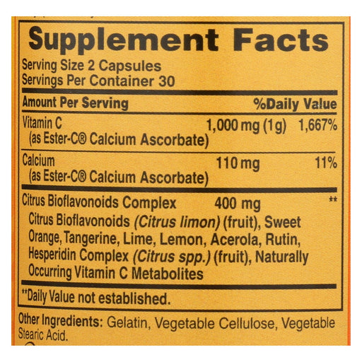 American Health Ester-C with Citrus Bioflavonoids - 60 Capsules of 500 mg - Cozy Farm 