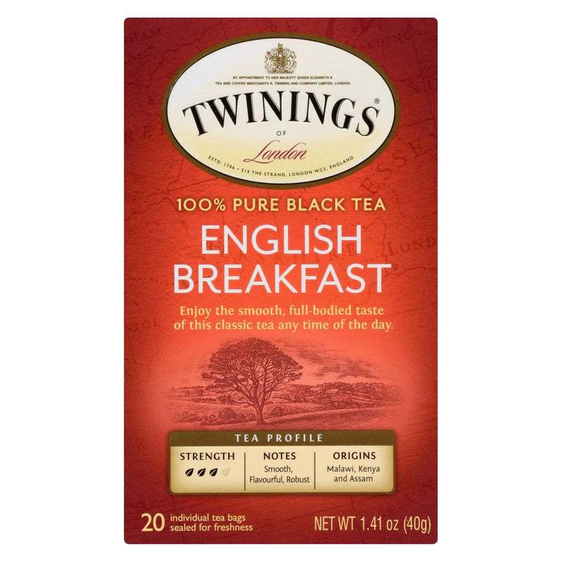 Twinings English Breakfast Black Tea, 20 Bags Per Box (Pack of 6) - Cozy Farm 