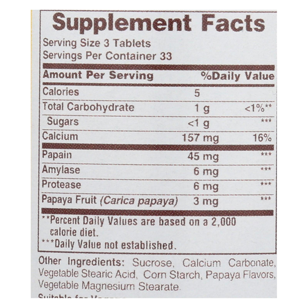 American Health Original Papaya Enzyme Tablets - Cozy Farm 